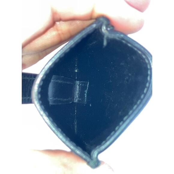 FERRARI SMALL BLACK LEATHER MENS CARD WALLET - Picture 5 of 14